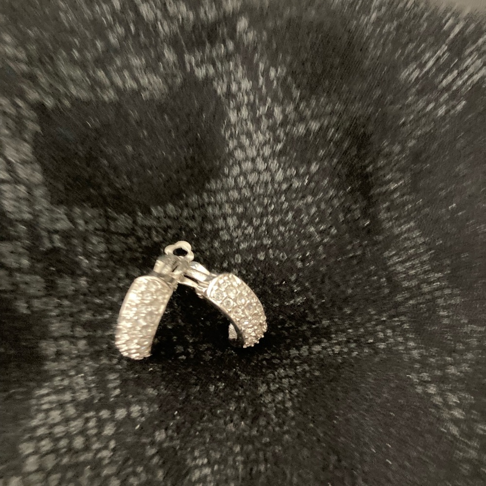Rhinestone clip on heirloom earrings